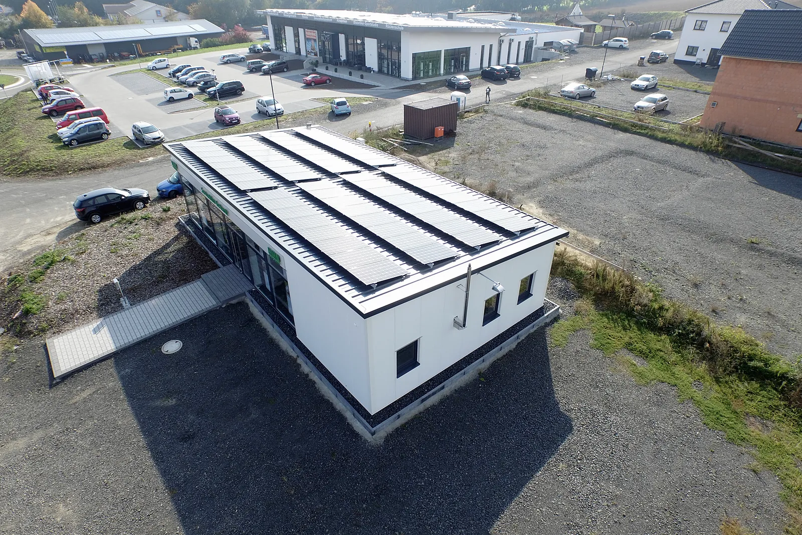 Luftbild im Gewerbegebiet
